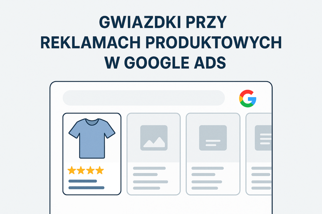 Gwiazdki przy reklamach produktowych w Google Ads